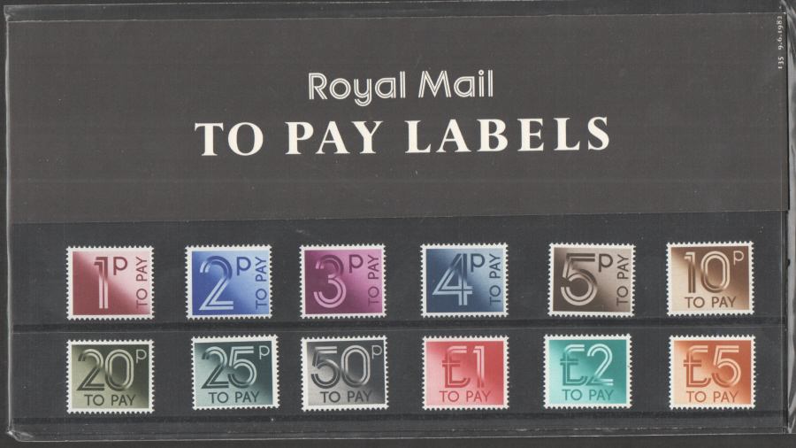 1982 Postage Due / To Pay Royal Mail Presentation Pack 135